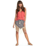 2 in 1 -Bali Palm Tree Fringe Skirt/ top
